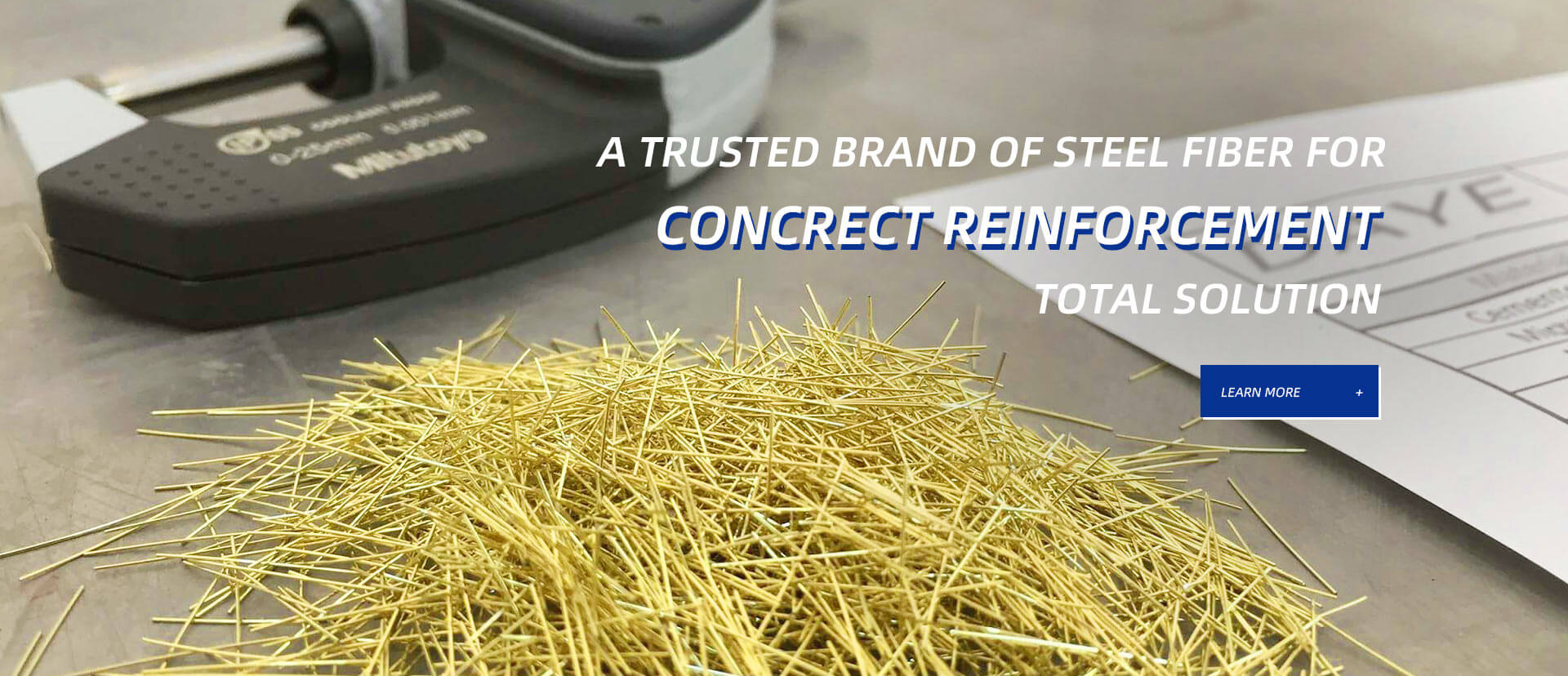 A TRUSTED BRAND OF STEEL FIBER FOR  CONCRECT REINFORCEMENT  TOT